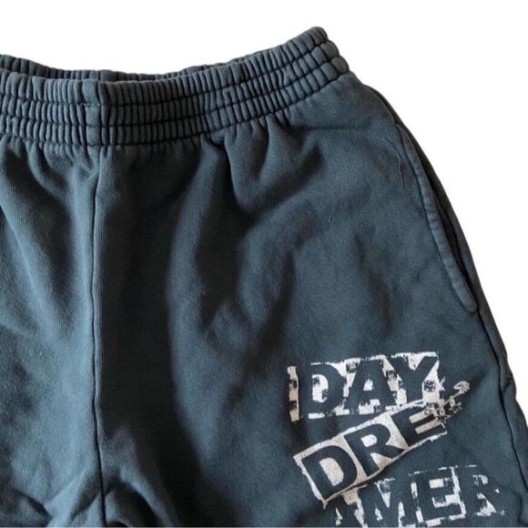 NWT Daydreamer Vintage Black Punk Stamp Sweatshorts XS Shorts Pull On Athletic - Picture 4 of 10